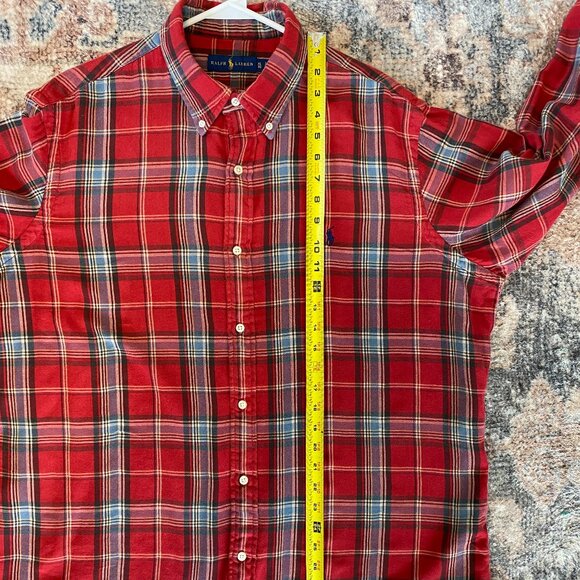 Ralph Lauren Polo Mens Red Plaid Double-Faced Button-Down Shirt XL Pony Logo - Picture 10 of 11